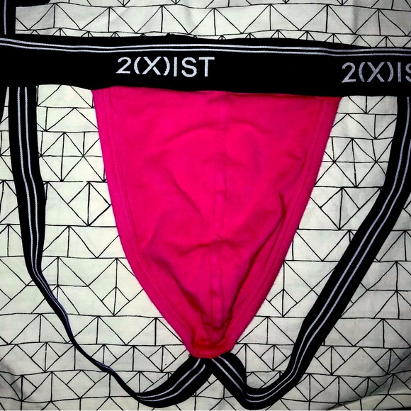 2xist COTTON STRETCH JOCK STRAPS. 1-blue and 1-pink. Excellent Condition Size  M - Picture 5 of 7